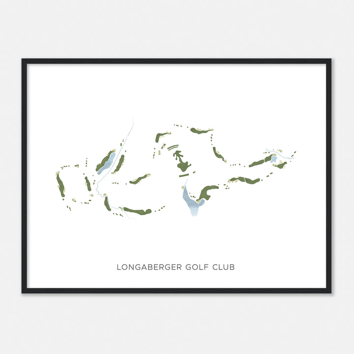 Print of Longaberger Golf Club Modern Map
