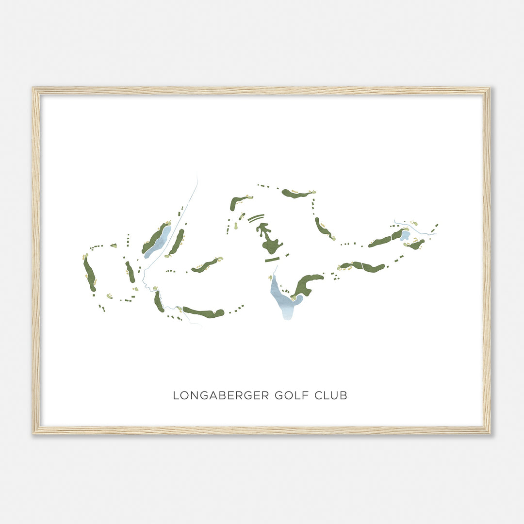 Print of Longaberger Golf Club Modern Map