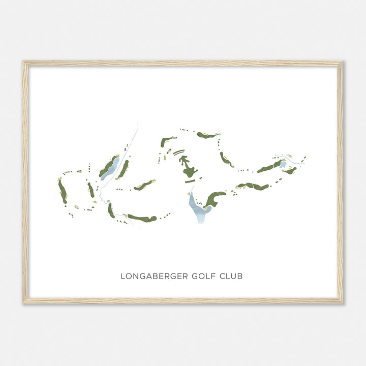 Print of Longaberger Golf Club Modern Map