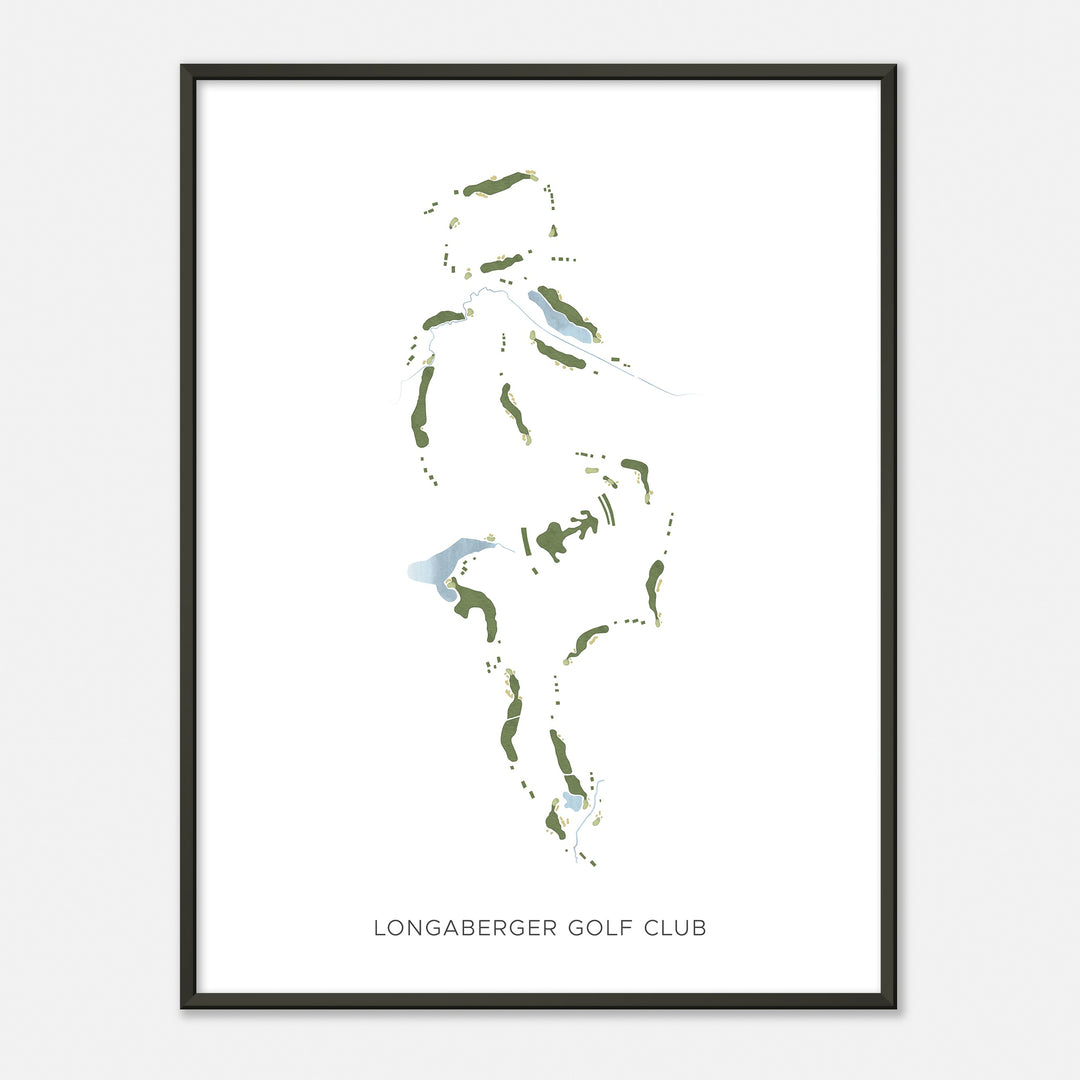 Print of Longaberger Golf Club Modern Map