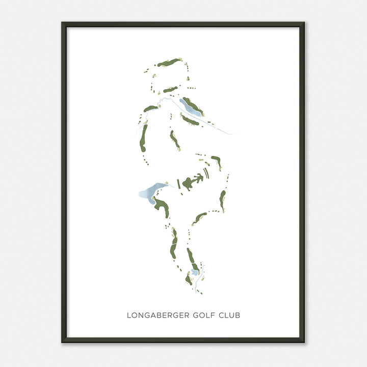 Print of Longaberger Golf Club Modern Map