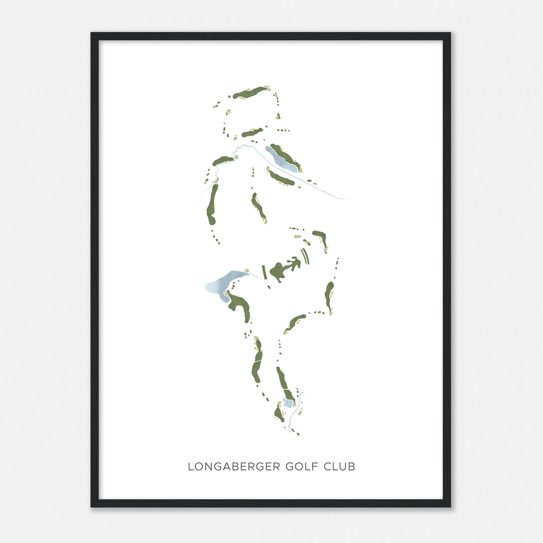 Print of Longaberger Golf Club Modern Map