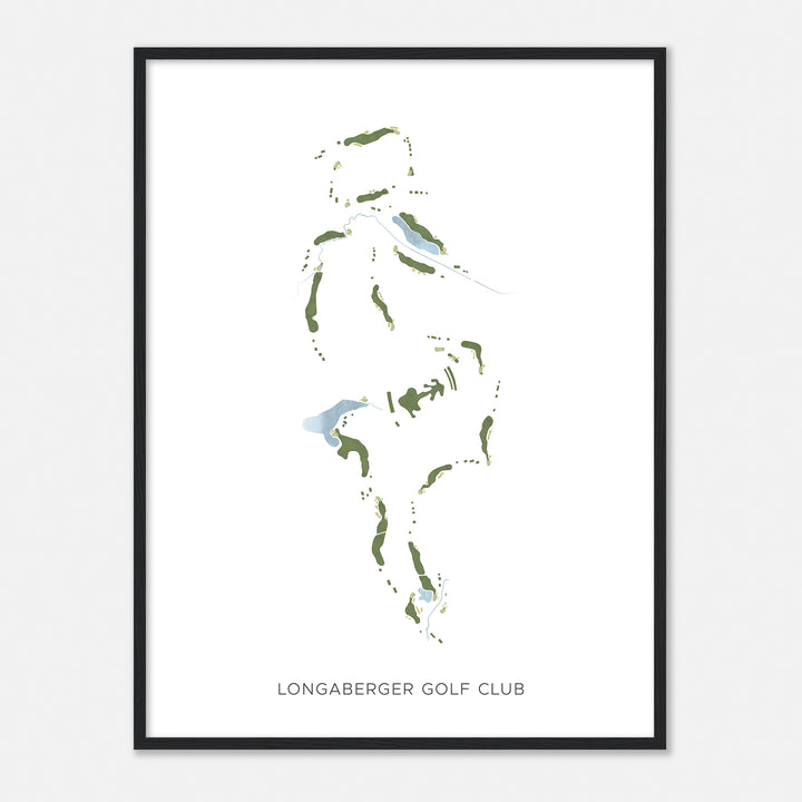 Print of Longaberger Golf Club Modern Map