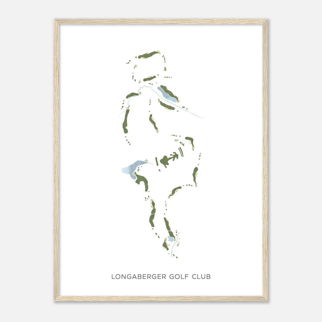 Print of Longaberger Golf Club Modern Map