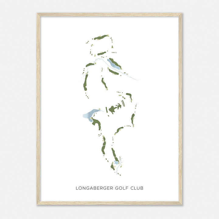 Print of Longaberger Golf Club Modern Map