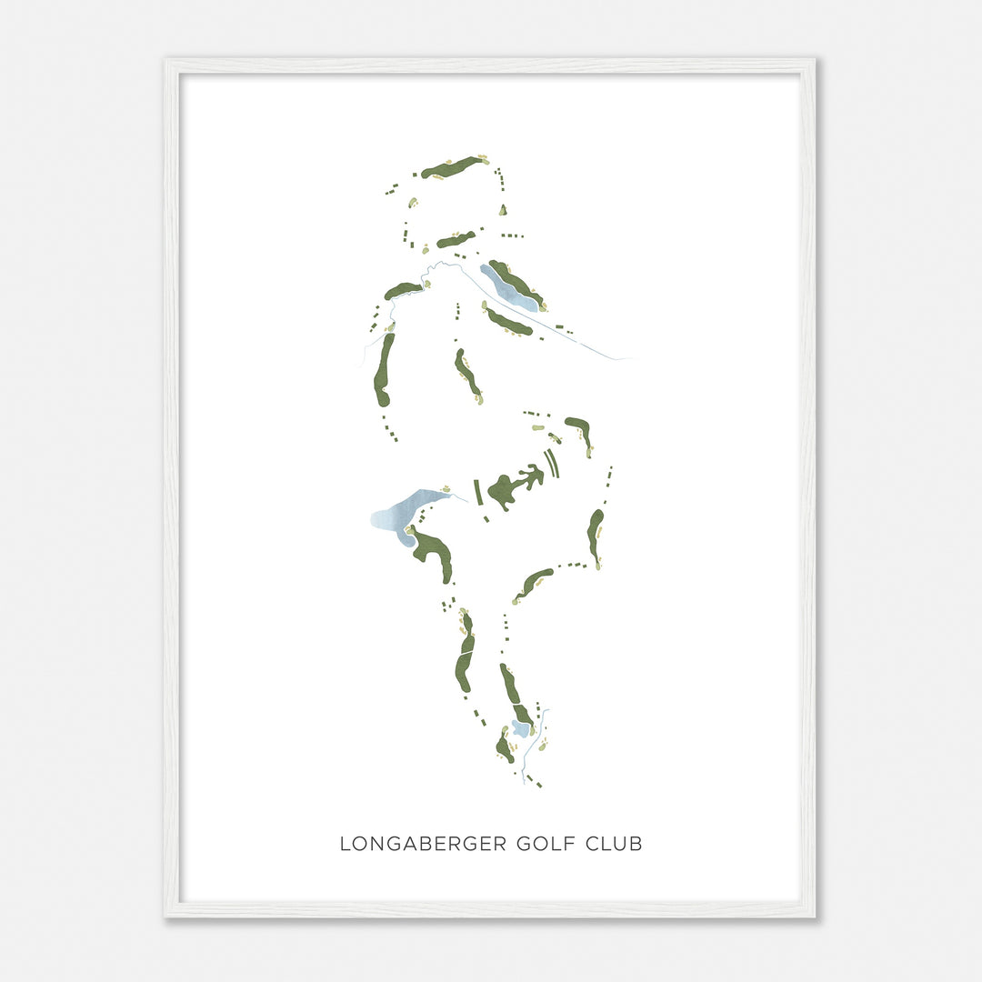 Print of Longaberger Golf Club Modern Map