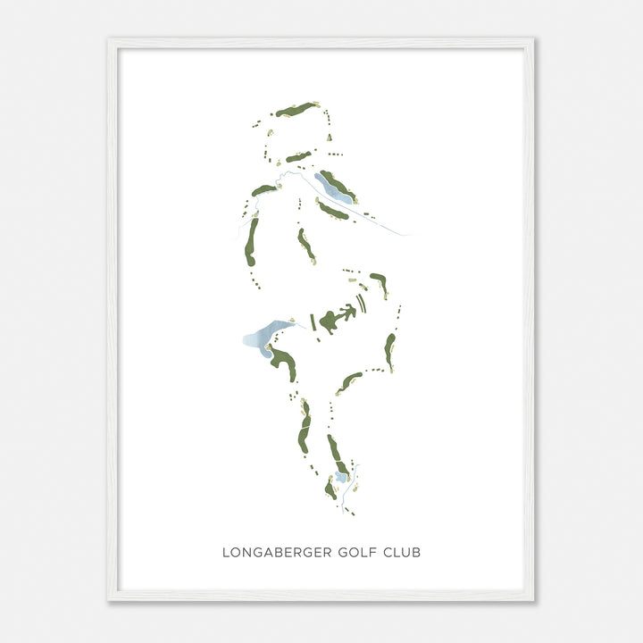 Print of Longaberger Golf Club Modern Map