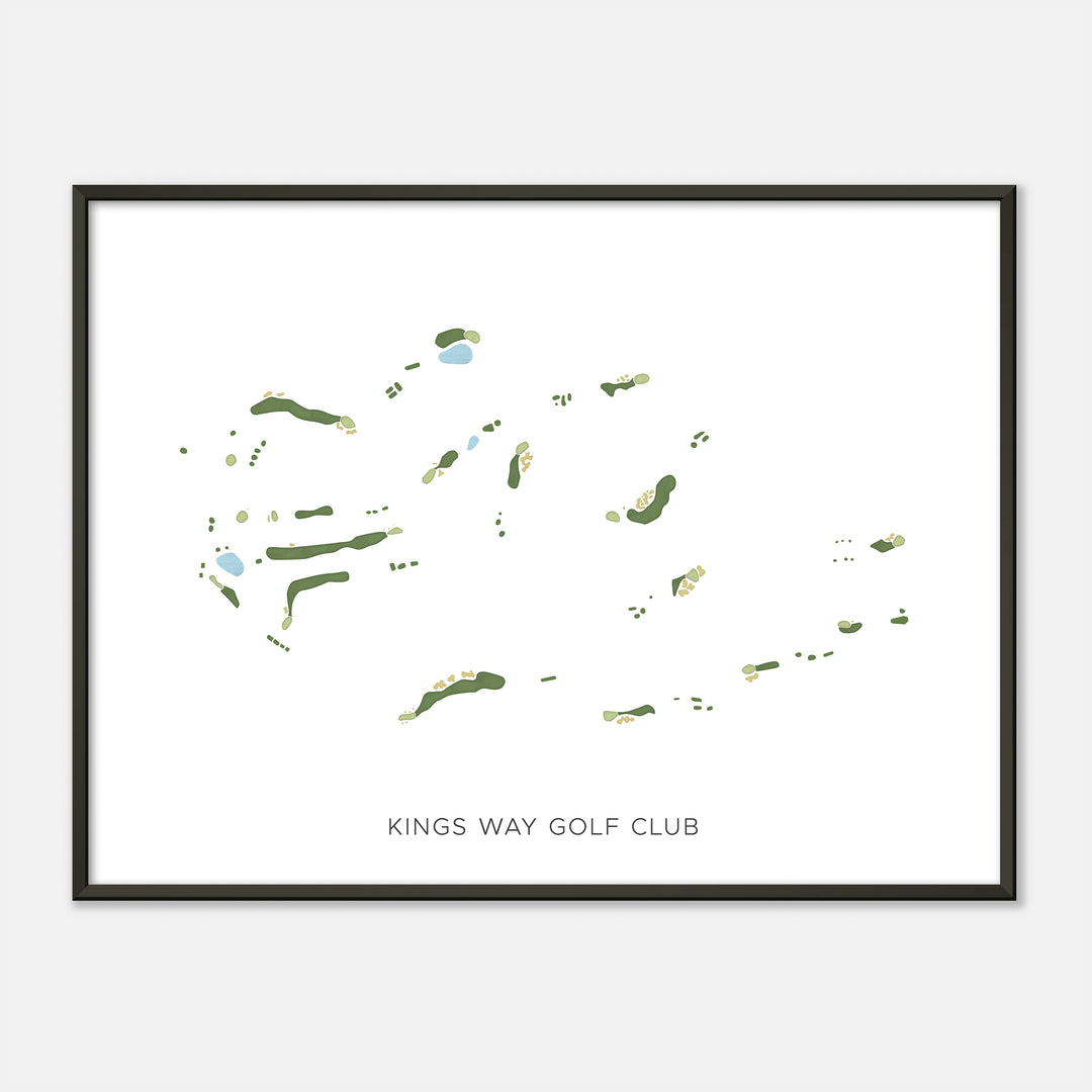 Print of Kings Way Golf Club Modern Map