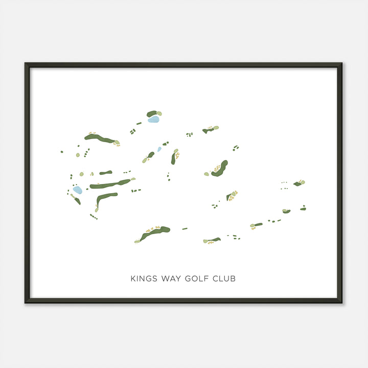 Print of Kings Way Golf Club Modern Map