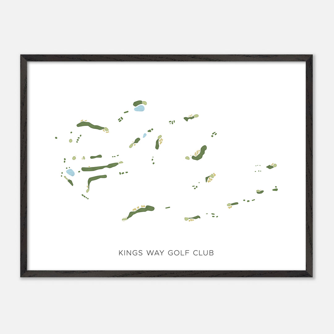 Print of Kings Way Golf Club Modern Map