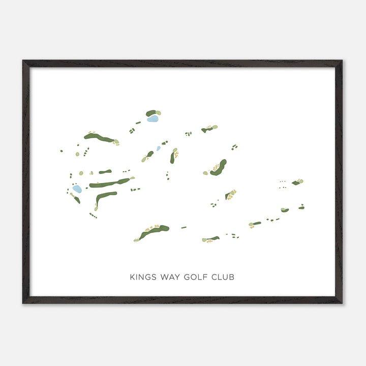 Print of Kings Way Golf Club Modern Map