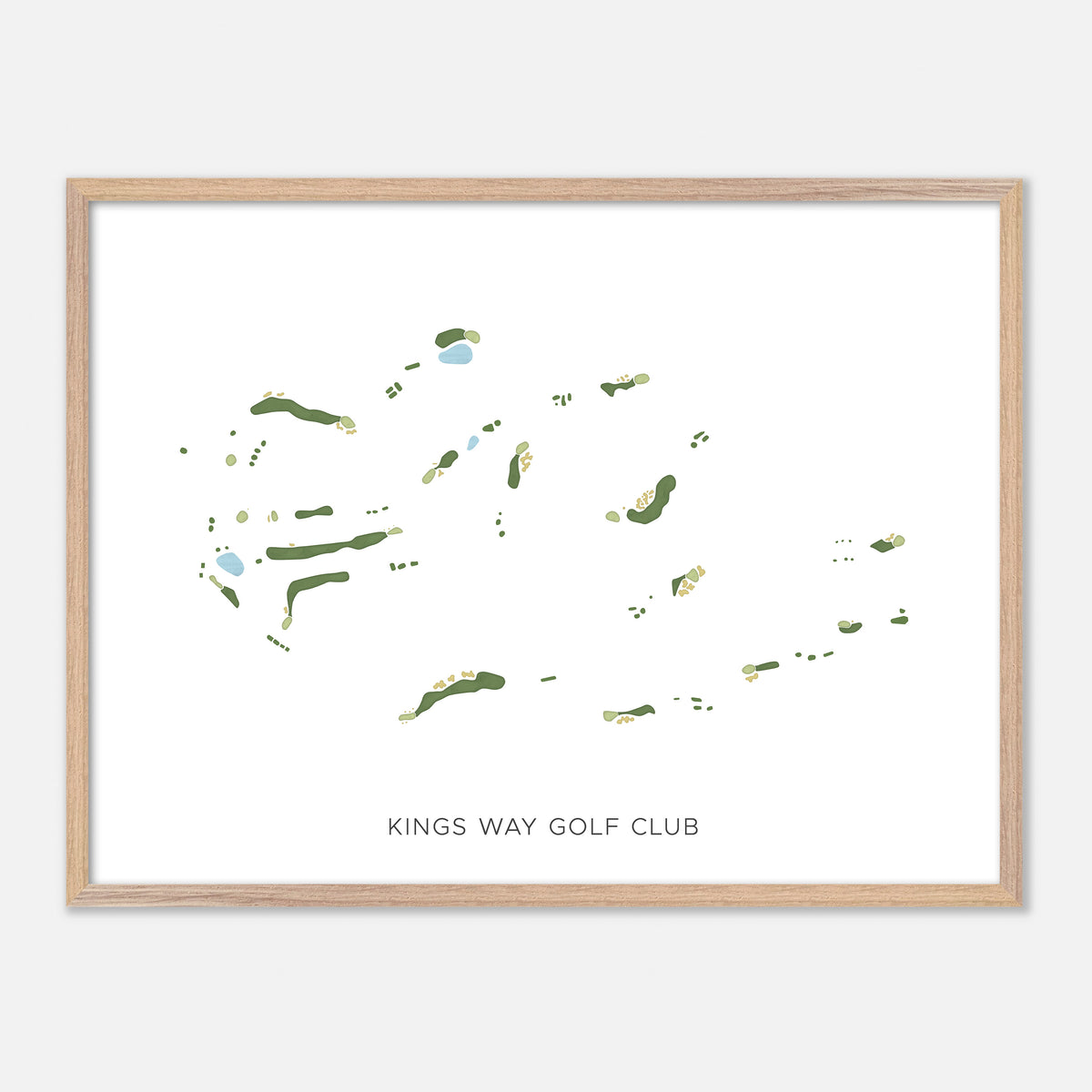 Print of Kings Way Golf Club Modern Map