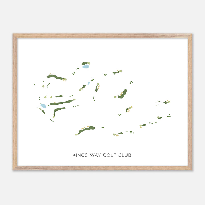 Print of Kings Way Golf Club Modern Map