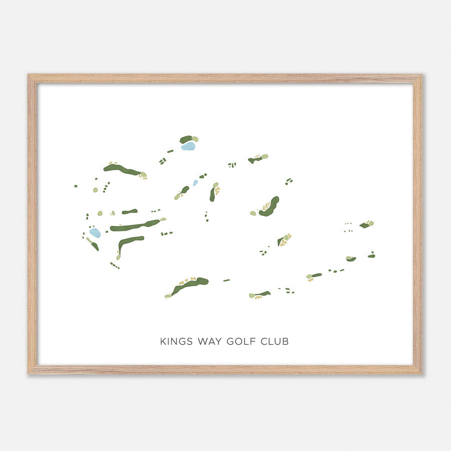 Print of Kings Way Golf Club Modern Map