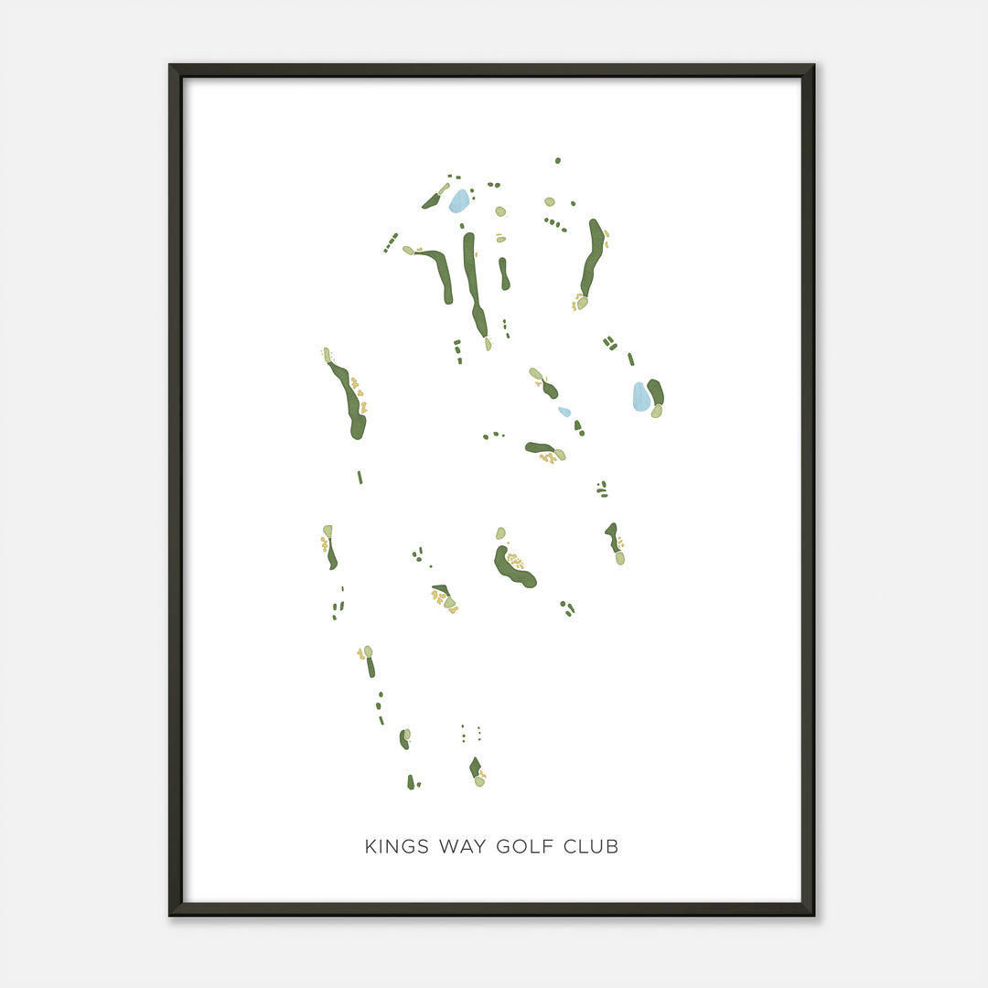 Print of Kings Way Golf Club Modern Map