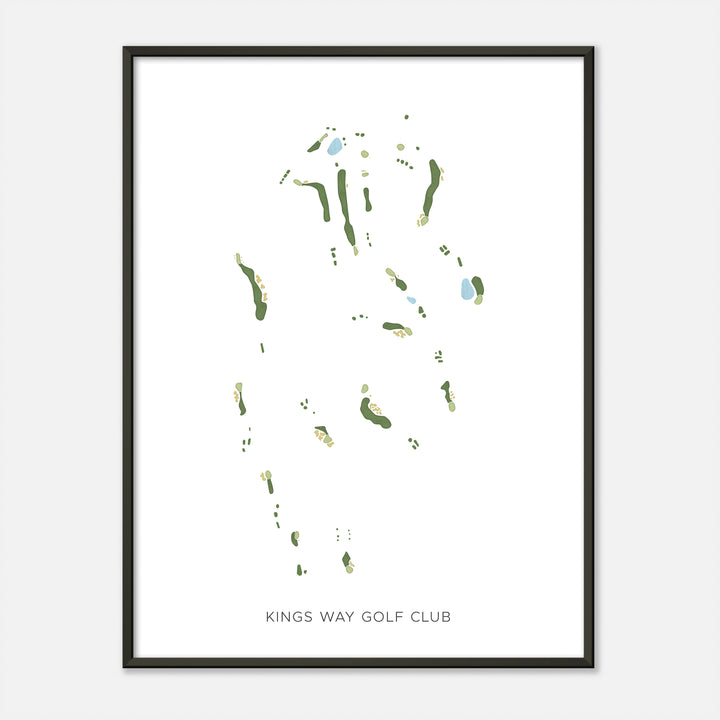 Print of Kings Way Golf Club Modern Map