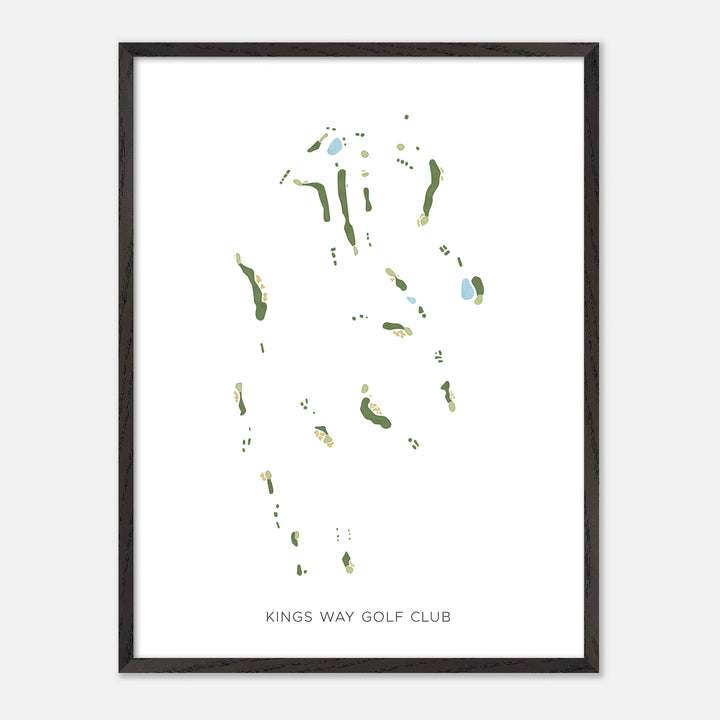 Print of Kings Way Golf Club Modern Map