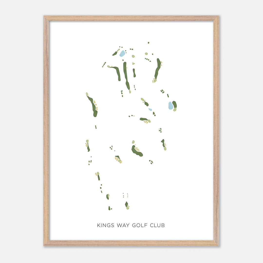 Print of Kings Way Golf Club Modern Map