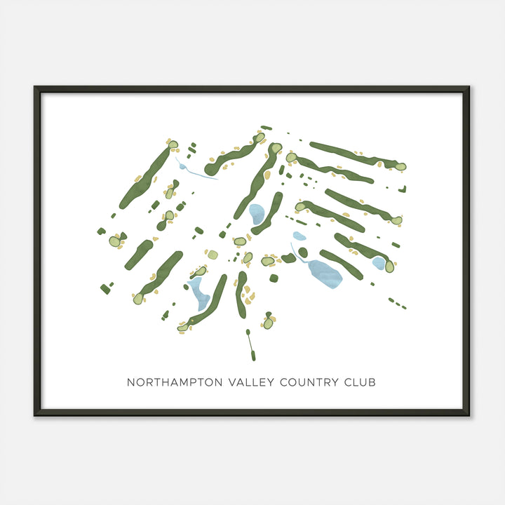 Print of Northampton Valley Country Club Modern Map