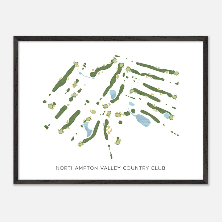 Print of Northampton Valley Country Club Modern Map