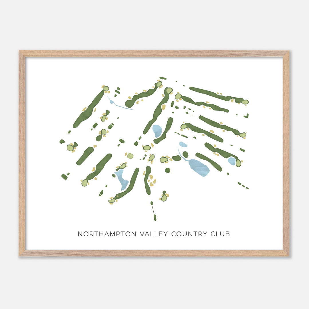 Print of Northampton Valley Country Club Modern Map