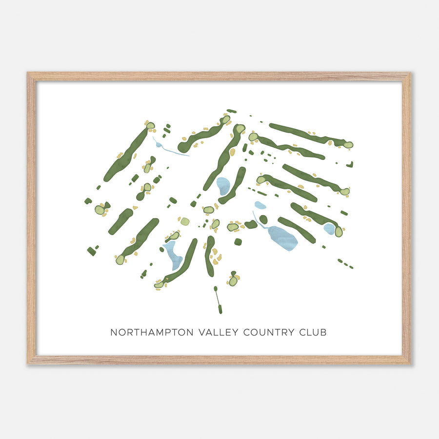 Print of Northampton Valley Country Club Modern Map