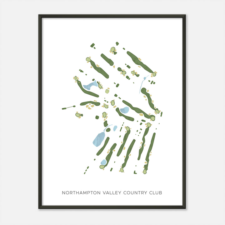 Print of Northampton Valley Country Club Modern Map