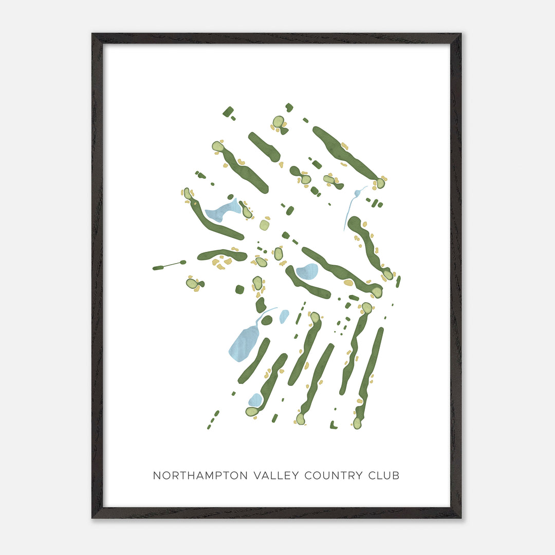 Print of Northampton Valley Country Club Modern Map