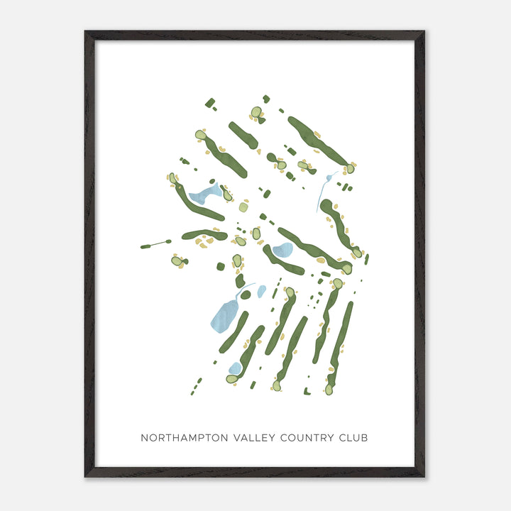 Print of Northampton Valley Country Club Modern Map