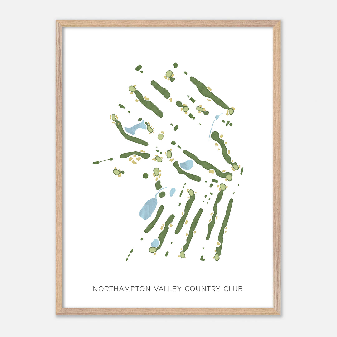 Print of Northampton Valley Country Club Modern Map