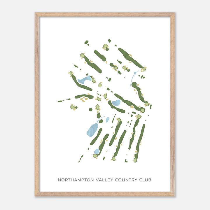 Print of Northampton Valley Country Club Modern Map
