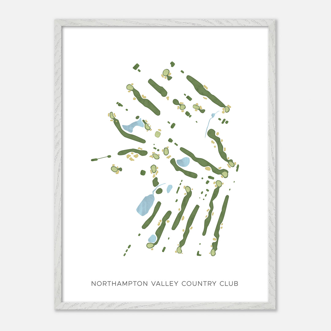 Print of Northampton Valley Country Club Modern Map