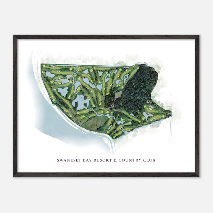 Print of Swaneset Bay Resort & Country Club Classic Map