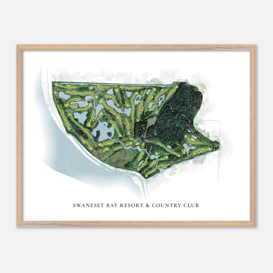 Print of Swaneset Bay Resort & Country Club Classic Map
