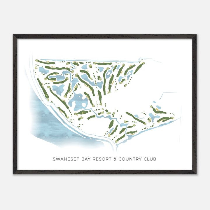 Print of Swaneset Bay Resort & Country Club Modern Map