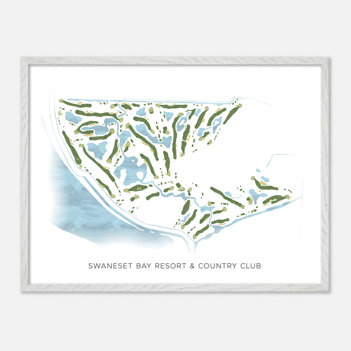 Print of Swaneset Bay Resort & Country Club Modern Map