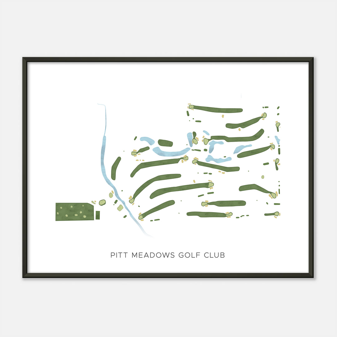 Print of Pitt Meadows Golf Club Modern Map