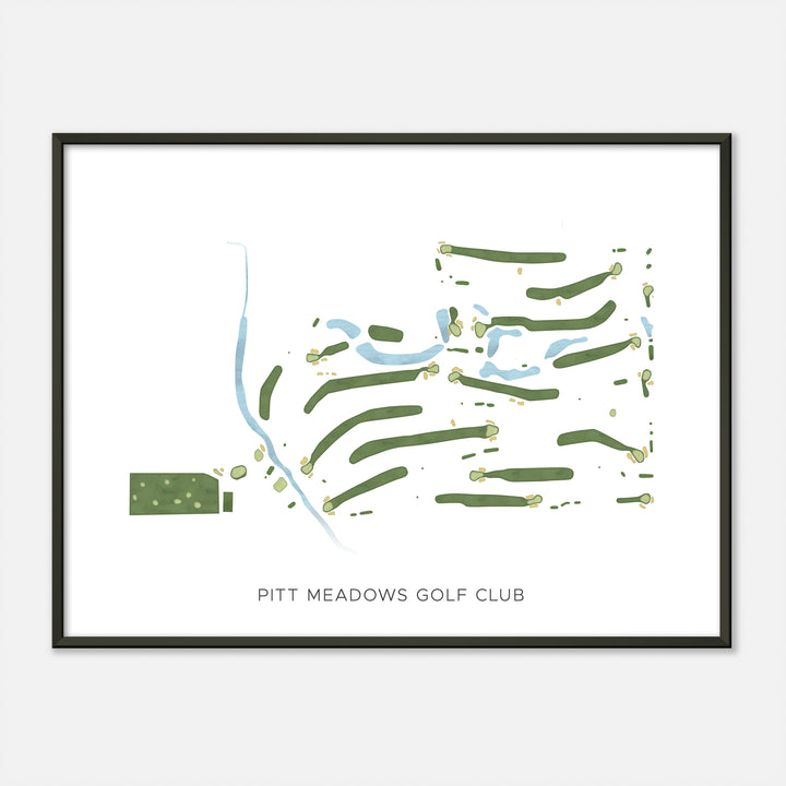 Print of Pitt Meadows Golf Club Modern Map