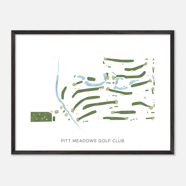 Print of Pitt Meadows Golf Club Modern Map