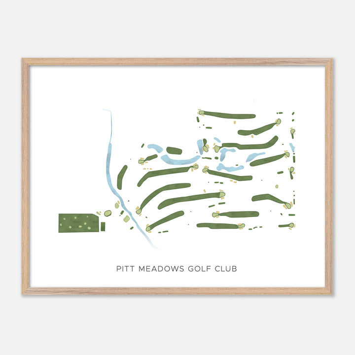 Print of Pitt Meadows Golf Club Modern Map