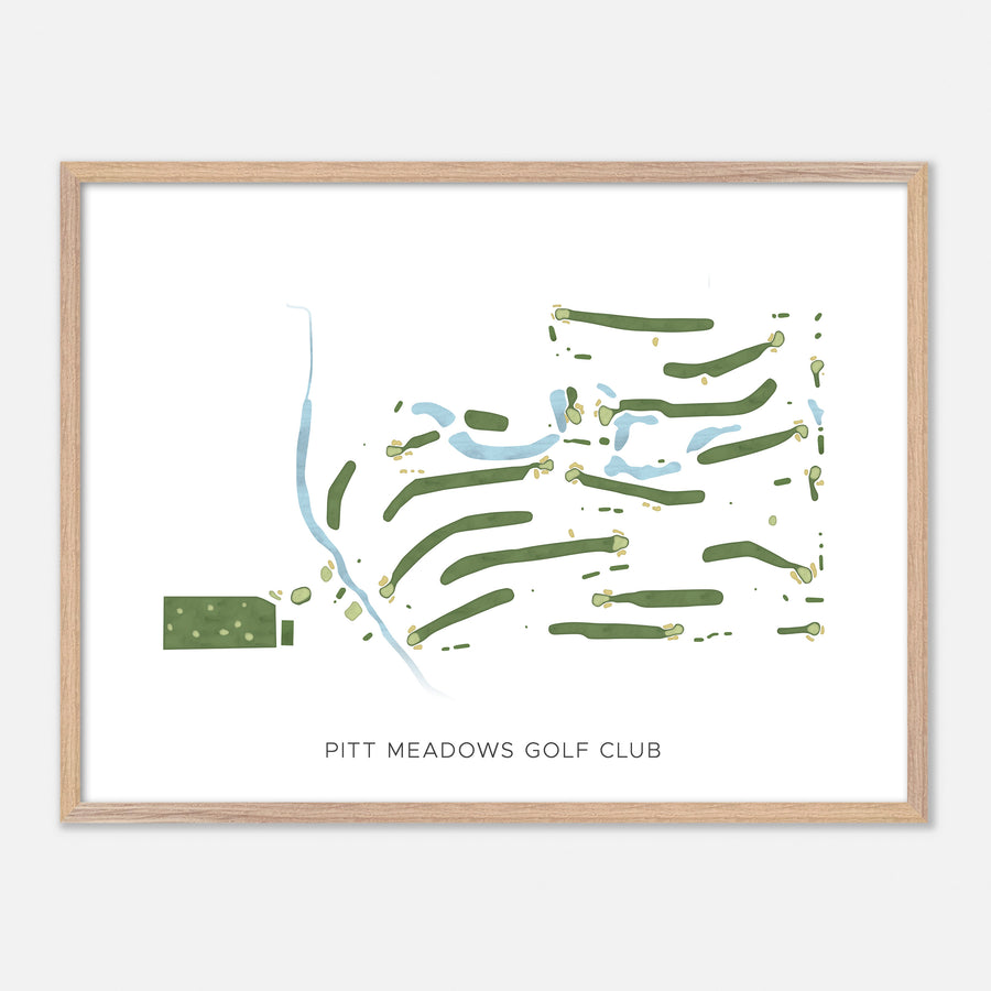 Print of Pitt Meadows Golf Club Modern Map