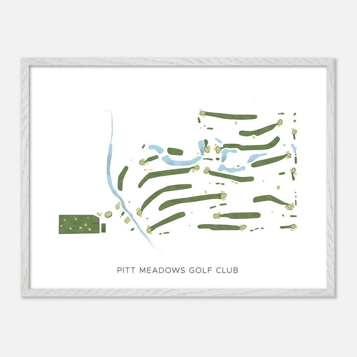 Print of Pitt Meadows Golf Club Modern Map