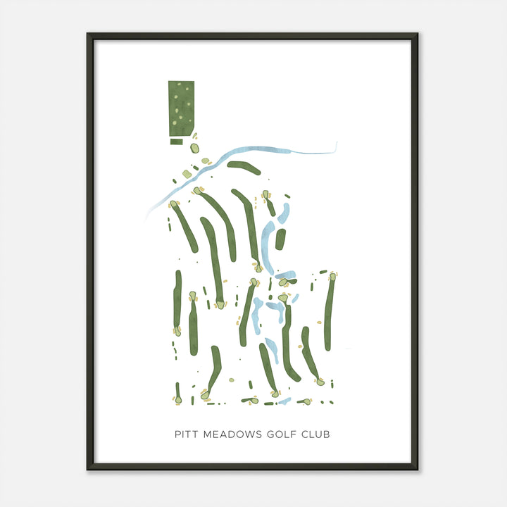 Print of Pitt Meadows Golf Club Modern Map