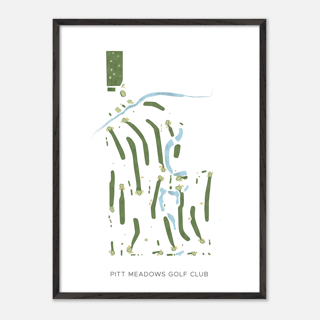 Print of Pitt Meadows Golf Club Modern Map