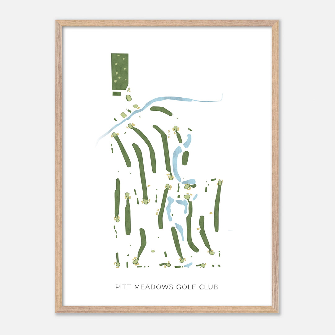 Print of Pitt Meadows Golf Club Modern Map