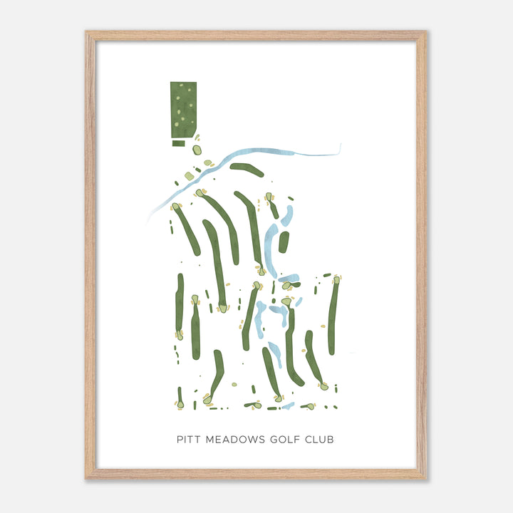 Print of Pitt Meadows Golf Club Modern Map