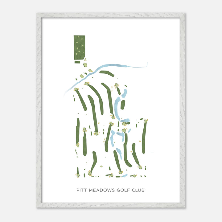 Print of Pitt Meadows Golf Club Modern Map