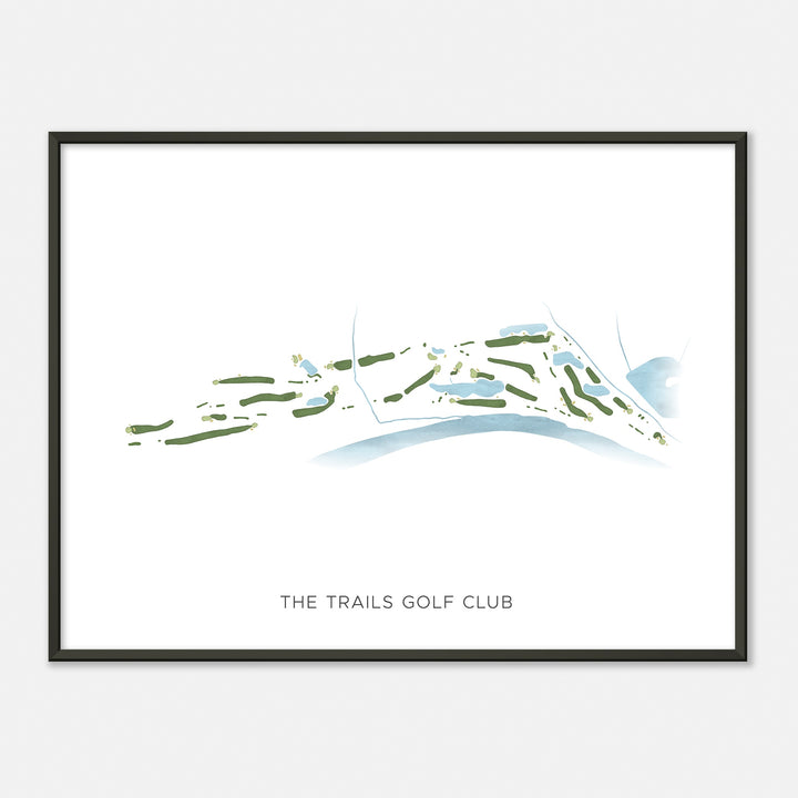 Print of The Trails Golf Club Modern Map