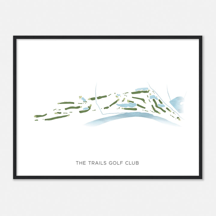 Print of The Trails Golf Club Modern Map