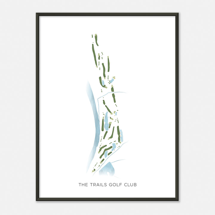 Print of The Trails Golf Club Modern Map